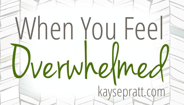 When You Feel Overwhelmed