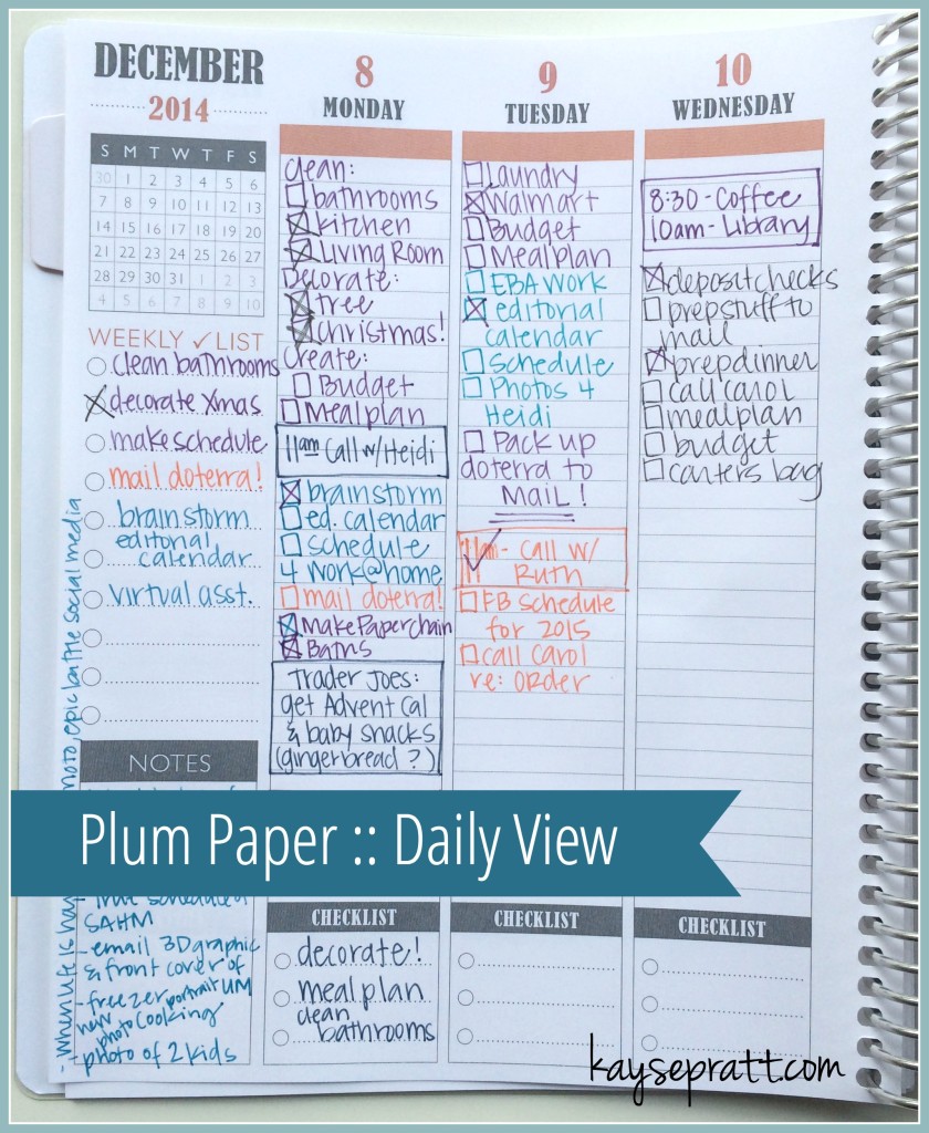 Paper Planning, Productivity and Homemaking Advice. — Planning In