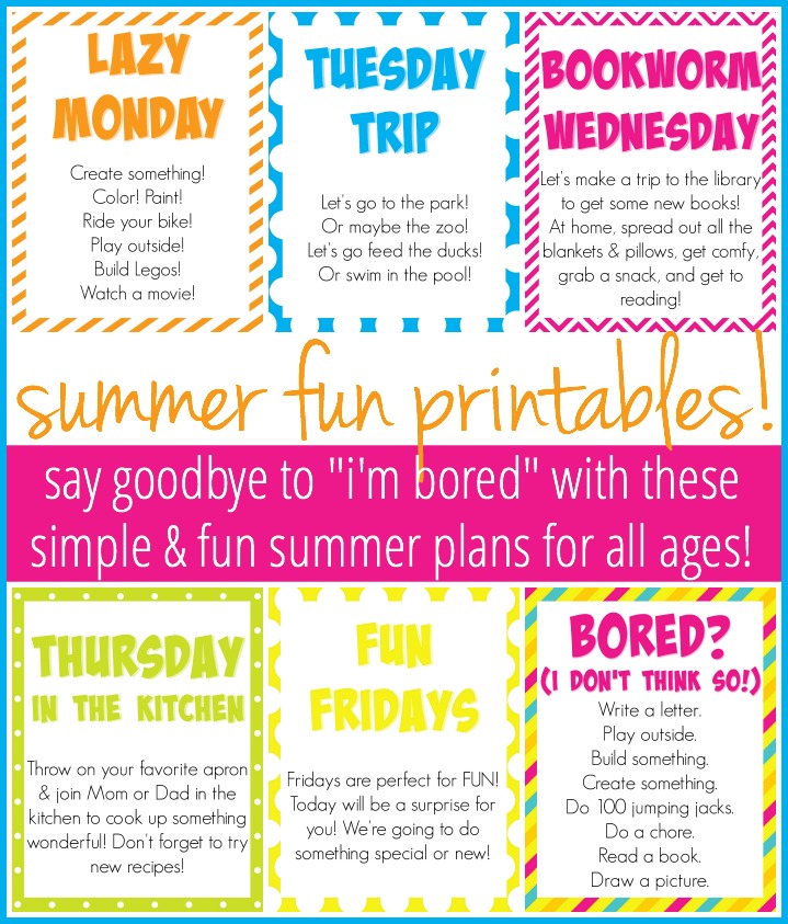 Fun Things to Do In the Summer Printable - Merry About Town