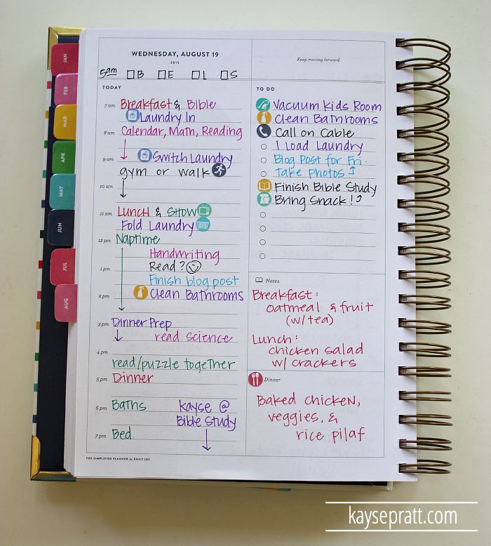 How I Use My Simplified Planner - KaysePratt.com 2