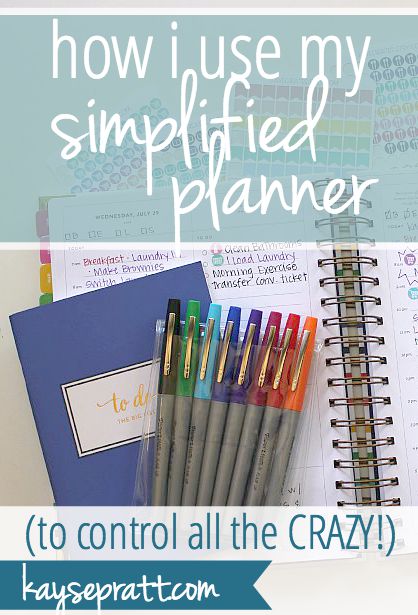 How I Use My Simplified Planner - KaysePratt.com Pinterest