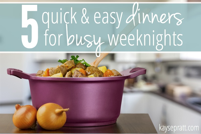 5 Quick & Easy Dinner Recipes For Those Busy Weeknights (Plus a Shopping List!)