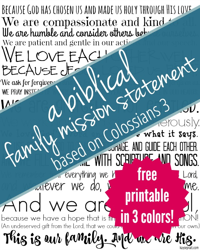 Family Mission Statement - Pinterest