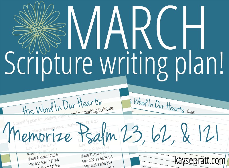 March Bible Reading & Writing Plan