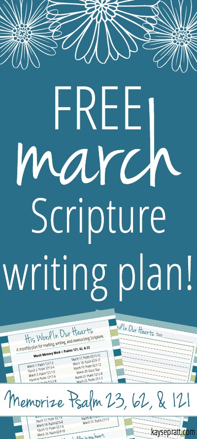 March Scripture Writing Plan - Pinterest