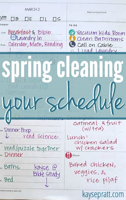 Spring Cleaning Your Schedule - KaysePratt.com 