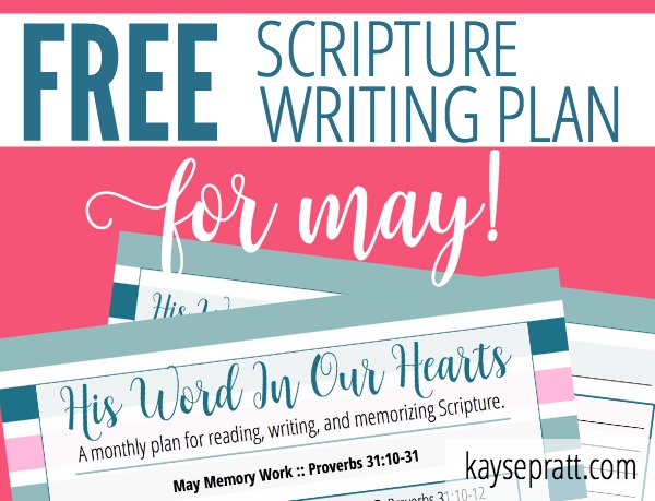 May’s Scripture Writing Plan!