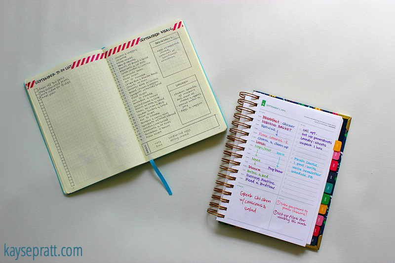 Using a bullet journal and a planner