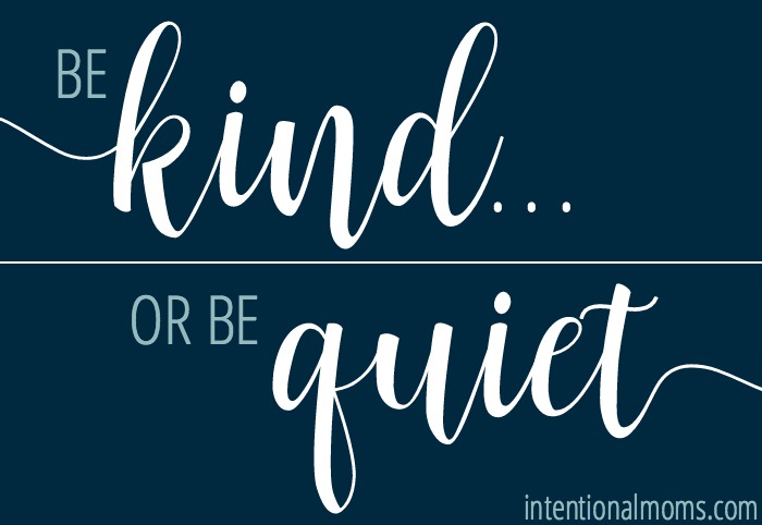 Dear Christians, for goodness sake – be kind, or be quiet.