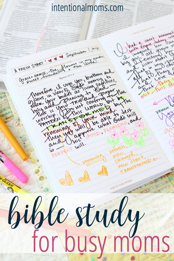 Bible Study for Busy Moms - IntentionalMoms.com