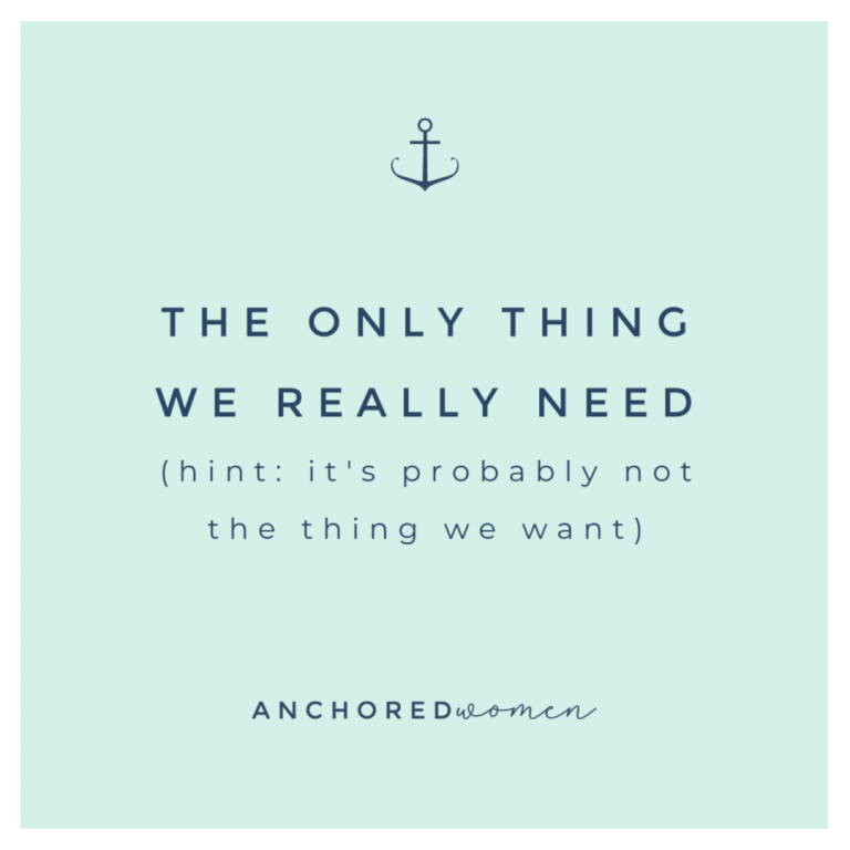 The only thing we really need