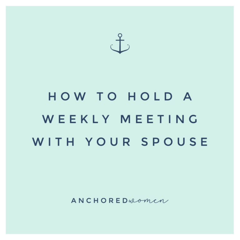 How to hold a weekly planning meeting with your spouse