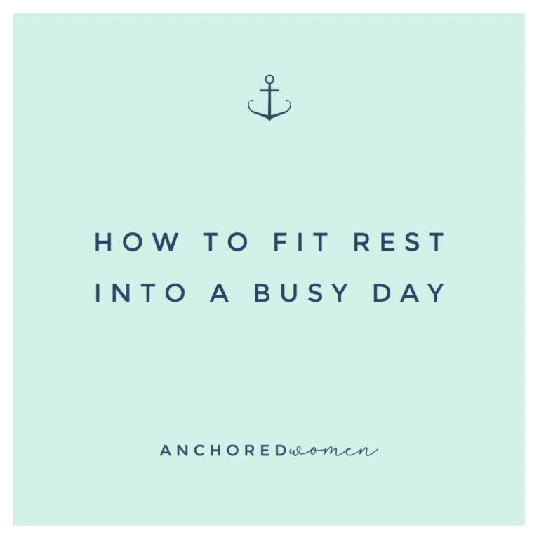 How to build rest into a busy day