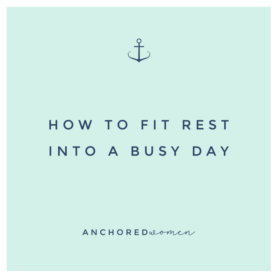 How to build rest into a busy day