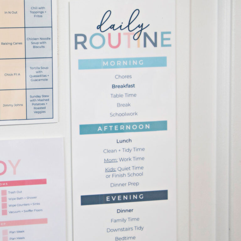 How to plan your daily homeschool routine!