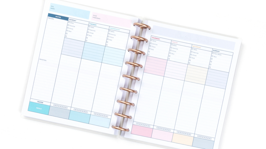 Weekly Register Layout How to use the Weekly Productivity planner layout! - Anchored Women