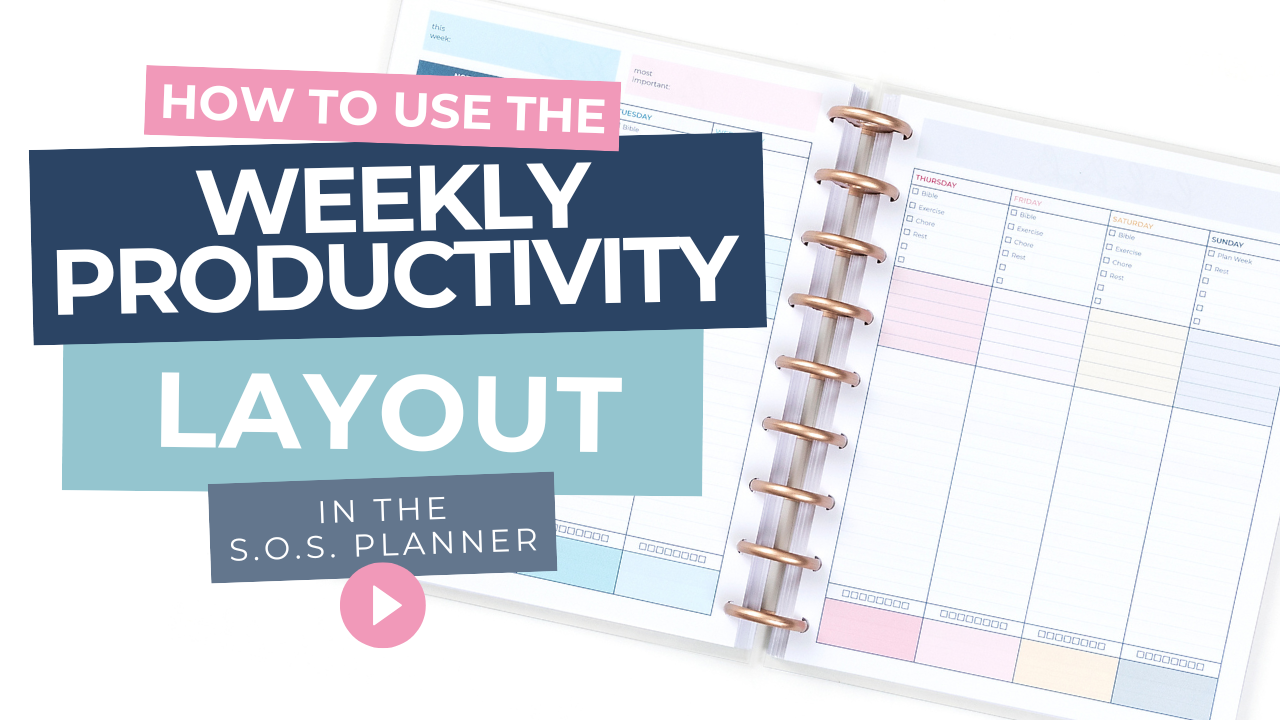 How to use the Weekly Productivity planner layout! - Anchored Women